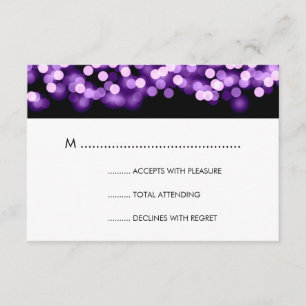 Elegant Wedding UAWG Lila Hollywood Glam RSVP Karte