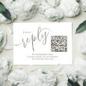 Elegant Wedding UAWG QR Code Einfaches Skript RSVP Karte