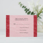 Elegant Wedding UAWG Sheet Music Red RSVP Karte (Stehend Vorderseite)