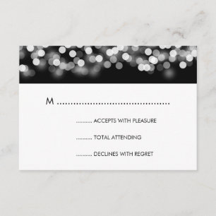 Elegant Wedding UAWG Silver Hollywood Glam RSVP Karte