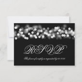 Elegant Wedding UAWG Silver Hollywood Glam RSVP Karte (Rückseite)