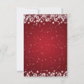 Elegant Wedding UAWG Winter Sparkle Red RSVP Karte