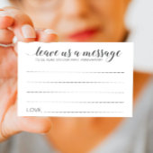 Elegant Wedding Verlasse uns eine Message Advice C Hinweiskarte