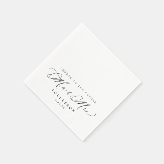 Elegant Wedding Verlobung Napkins Cheers Serviette (Ecke)