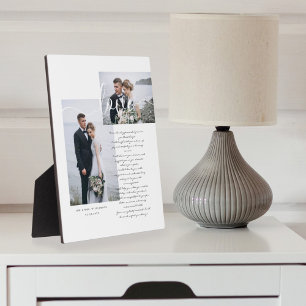 Elegant Wedding Vows Liebe Script Minimal Zwei Fot Fotoplatte