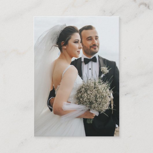 Elegant Wedding Website | UAWG QR-Code-Foto Begleitkarte (Vorderseite)