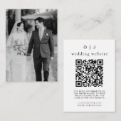 Elegant Wedding Website | UAWG QR-Code-Foto Begleitkarte (Vorne/Hinten)