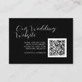 Elegant Wedding Website | UAWG QR-Code-Foto Begleitkarte (Rückseite)