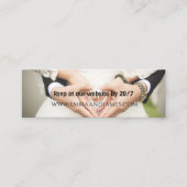 Elegant Wedding Website UAWG Reply Card Mini Visitenkarte (Vorderseite)