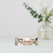 Elegant Wedding Website UAWG Reply Card Mini Visitenkarte (Stehend Vorderseite)