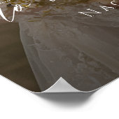 Elegant wedding welcome photo  poster (Ecke)