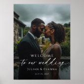 Elegant wedding welcome photo poster (Vorne)
