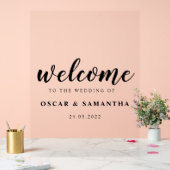 Elegant Wedding Welcome Sign Benutzerdefinierte Na Acrylschild (Hochzeit)