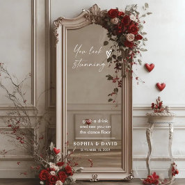 Elegant Wedding Welcome Sign Selfie Mirror Decal Fensteraufkleber