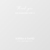 Elegant Wedding Welcome Sign Selfie Mirror Decal Fensteraufkleber (Blatt)