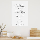 Elegant Wedding Welcome Sign Template Poster (Küche)