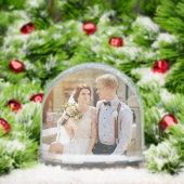 Elegant wedding with photo Newlyweds keepsake Schneekugeln (Weihnachten)