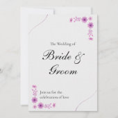 Elegant Wedding with Timeline & QR Code Einladung (Vorderseite)