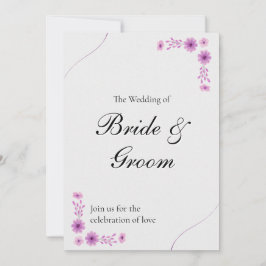 Elegant Wedding  with Timeline & QR Code Einladung