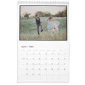 Elegant Wedding Year Large Photo Modern Portrait Kalender (Mär 2026)