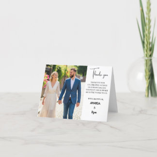 ELEGANT WEDING DANKE CARD - MINIMALISTISCHER STIL