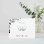 ELEGANT WEDING DANKE SIE KARTE (Stehend Vorderseite)