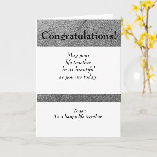 ELEGANT WEDING GREETING CARD KARTE (Gelbe Blume)