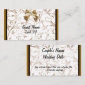 ELEGANT WEDING TABLE CARDS PLATZKARTE (Vorne/Hinten)