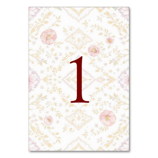 Elegant weeding table number tischnummer (Rückseite)