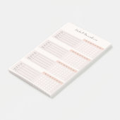 Elegant Weekly Habit Tracker Post-it Klebezettel (angewinkelt)