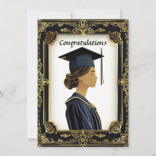 Elegant Weibliche Graduate Posed Einladung
