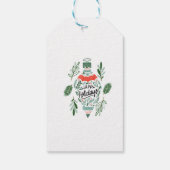 Elegant, Weihnachtsball, Kiefernbaumzweige, Confet Geschenkanhänger (Rückseite)