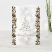 Elegant , Weihnachtsbaum , Bokeh Company Feiertagskarte (Vorderseite)