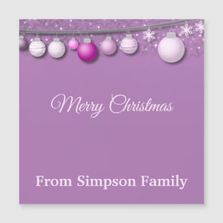 Elegant, Weihnachtsbaumchen, Personalisiert Magnetkarte