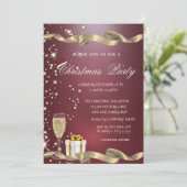 Elegant, Weihnachtsmannmütze, Glass, Weihnachten i Einladung (Stehend Vorderseite)