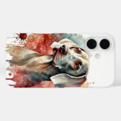 Elegant Weimaraner Wasserfarbe Case-Mate iPhone Hülle (Rückseite (Horizontal))