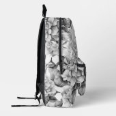 Elegant, weiß, grau, schwarz, blumenfarben bedruckter rucksack (Links)