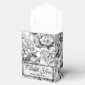 Elegant, weiß, grau, schwarz, blumenfarben geschenkschachtel (Geöffnet)