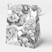 Elegant, weiß, grau, schwarz, blumenfarben geschenkschachtel (Rückseite)