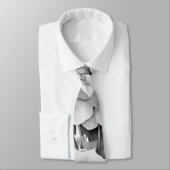 Elegant, weiß, grau, schwarz, blumenfarben krawatte (Gebunden)