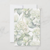 Elegant weiß grüne Aquarellberater Mr. and Mrs. Mitteilungskarte (Rückseite)