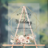 Elegant, weiß, pastellfarben, Blume, geometrische  Acrylschild (Neutral)