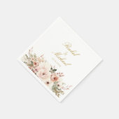 Elegant, weiß, pastellfarben, Blume Serviette (Ecke)