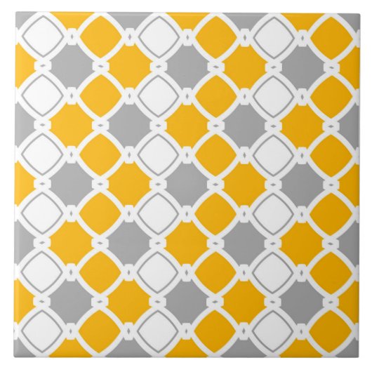 Elegant, weiß, Senfgelb, grau Fliese (Vorderseite)