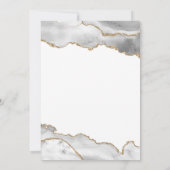 Elegant weiß und Gold 60 und fabelhaft Einladung (Rückseite)