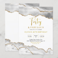 Elegant weiß und Gold Vierzig und vornehm