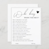 Elegant weiß, wer das beste Spiel der Braut kennt (Vorne/Hinten)