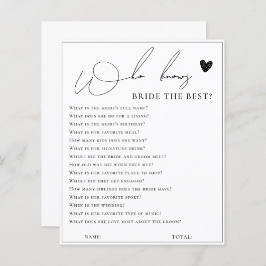 Elegant weiß, wer das beste Spiel der Braut kennt (Vorne/Hinten)