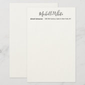 Elegant weißes modernes Profildesign Briefpapier (Vorne/Hinten)