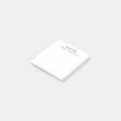 Elegant weißes modernes Profildesign Post-it Klebezettel (angewinkelt)
